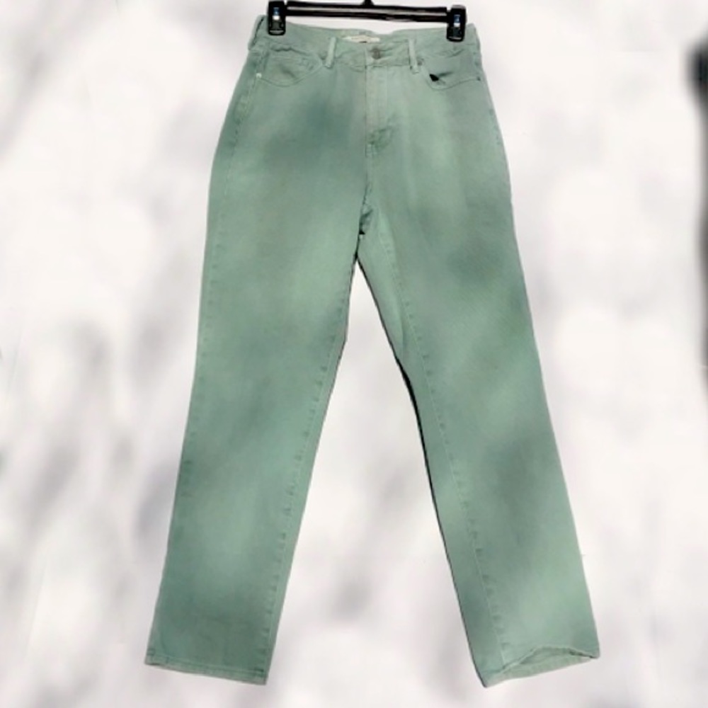 Pacsun Sea foam Green Rolled Mom Jeans